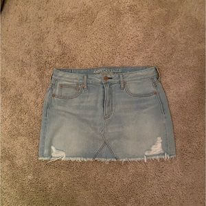 American eagle light denim mini skirt